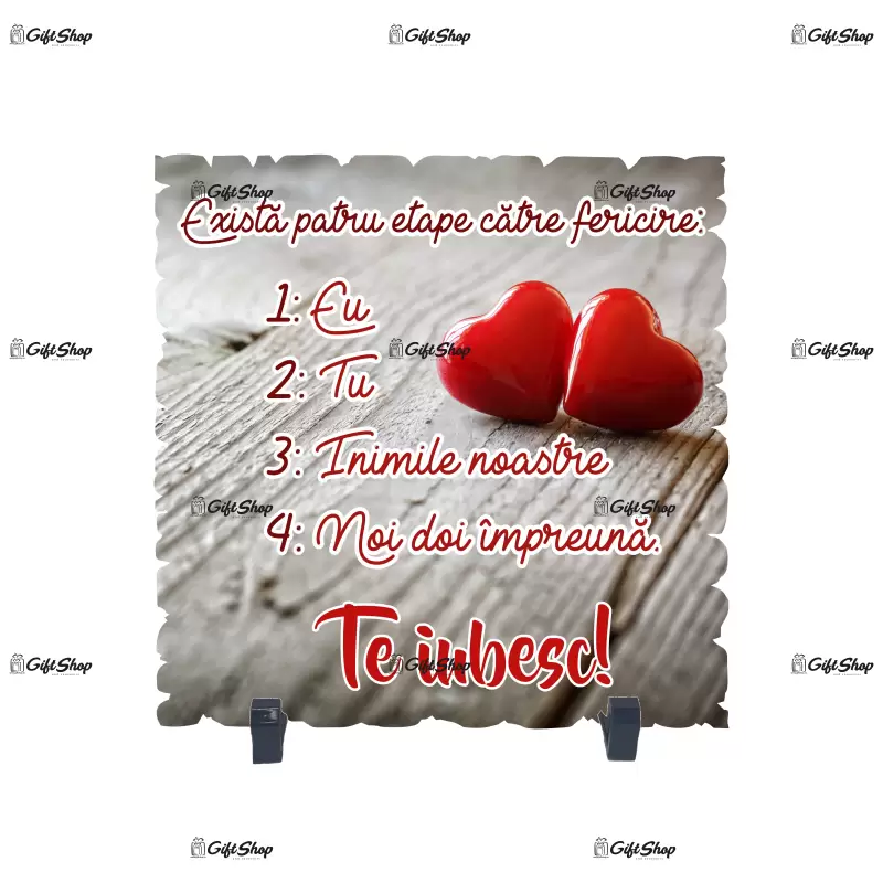 Exista patru etape catre fericire placheta cu picioruse